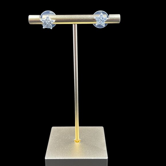 Holiday Glam Pear Cut Stud Earrings Sparkly Silver Gift NYE Coquette Jewelry - Picture 8 of 8